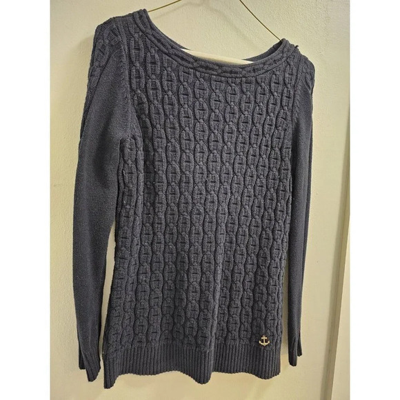 Nautica Navy Womens Cable Knit Pullover Sweater- Size Small-No flaws. No defects - Picture 4 of 8